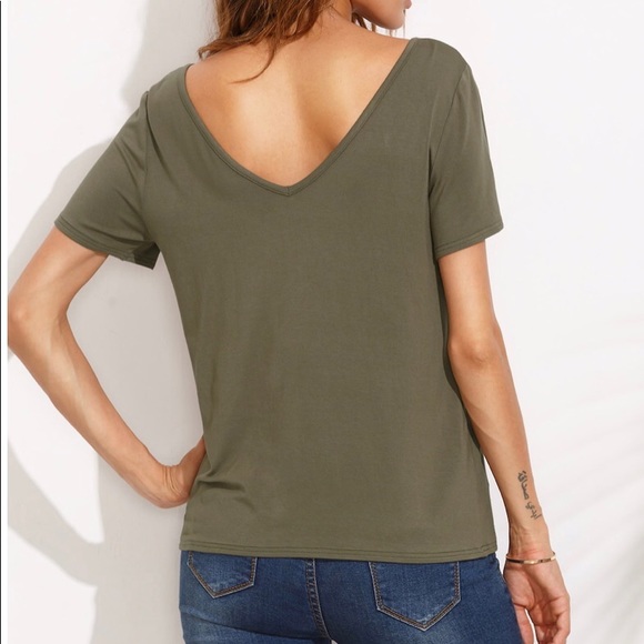 Cross-cross Front V Back Tee - Picture 4 of 5